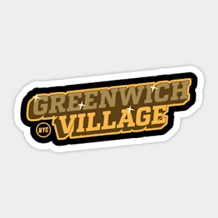 Greenwich Village Vibe: Urban Hip T-shirt Collection for NYC Trendsetters Sticker